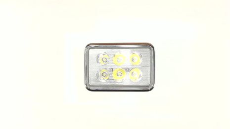 Фара (у зборі) 4T CB125, CG125 (квадратна, LED, 6 дідів, 18W)