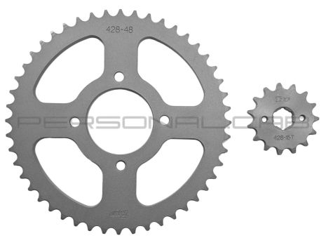 Зірки трансмісії (пара) 125J 428-15T + 428-48T