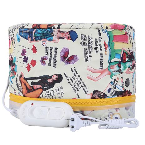 Електрична вінілова термошапка сушуар для масок, ламінування та лікування волосся (біла з дівчинкою) Електрична вінілова термошапка сушуар для масок, ламінування та лікування волосся (біла з дівчинкою)