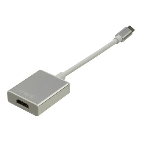 Адаптер переходник Type-C - HDMI (F) белый-серый