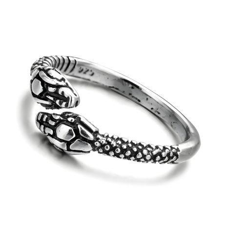 Двуголовое кольцо змея, женское бижутерия