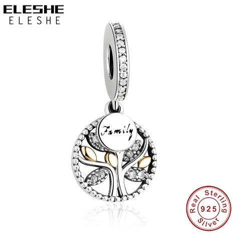 Срібний кулон family для браслета на руку