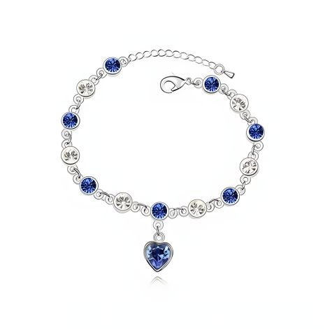 Жіночий браслет-серце біжутерія на руку та ногу синій Жіночий браслет-серце біжутерія на руку та ногу синій