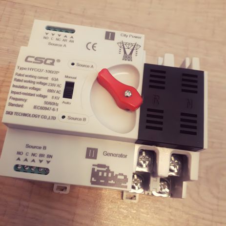 63А автоматический переключатель напряжения сеть - генератор, CSQ 63А автоматический переключатель напряжения сеть - генератор, CSQ