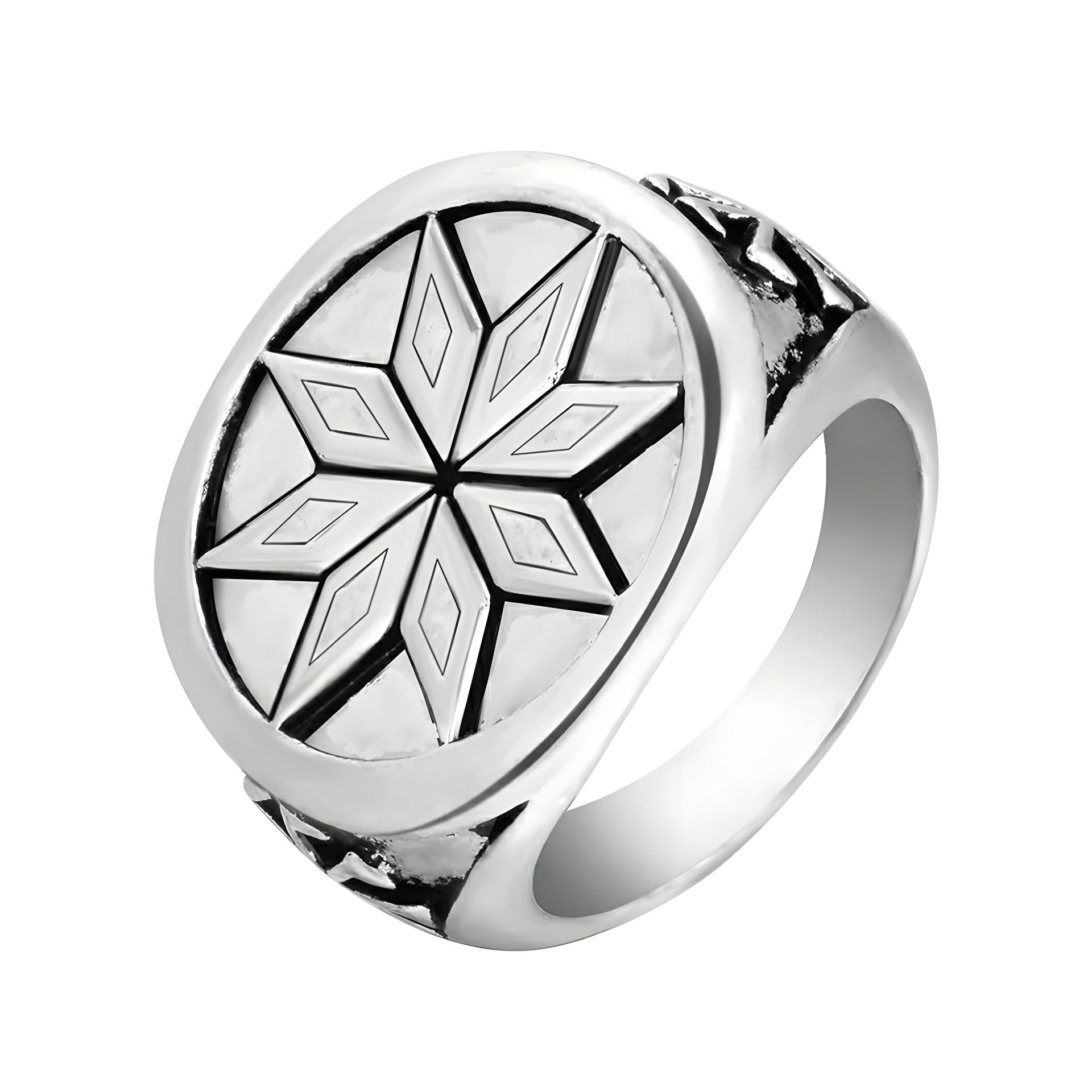 Уникальное кольцо оберег Алатырь 19 мм для мужчин и женщин Уникальное кольцо оберег Алатырь 19 мм для мужчин и женщин