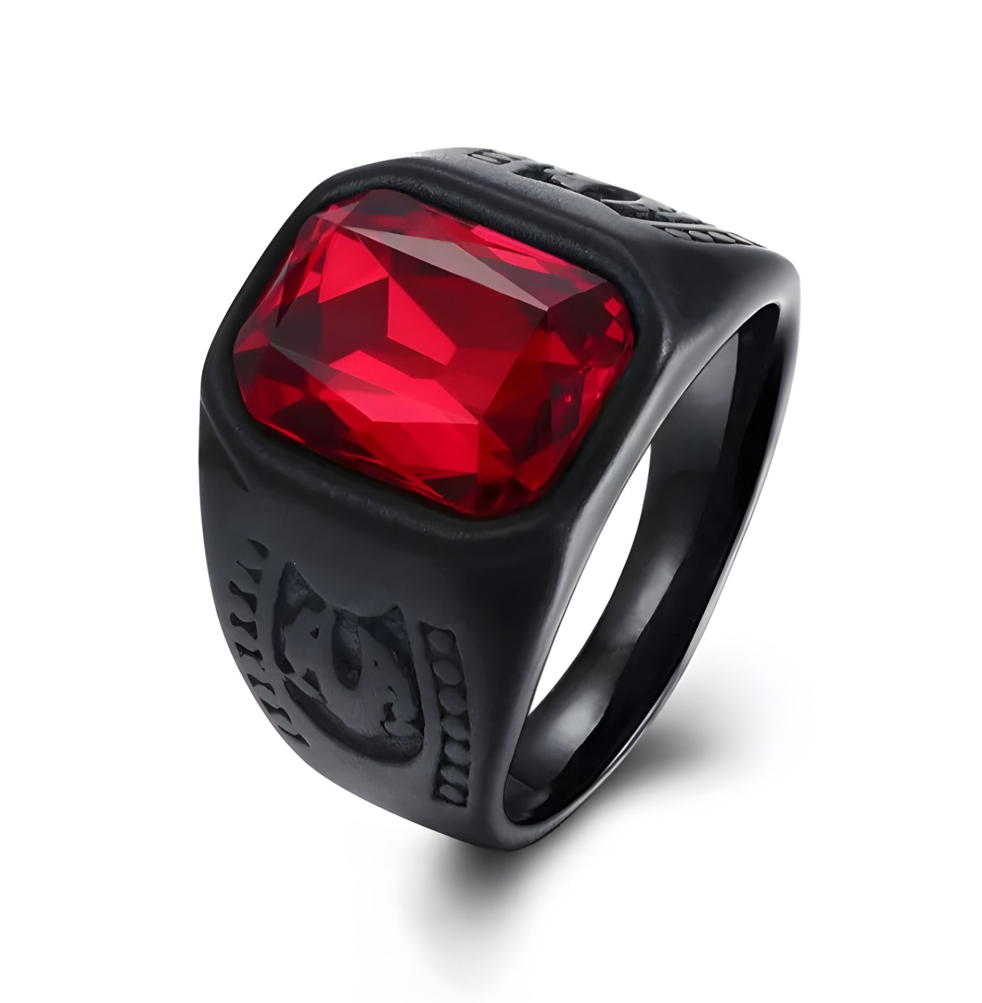 Мужское декоративное кольцо "Рубин", размер 19-22 Мужское декоративное кольцо "Рубин", размер 19-22