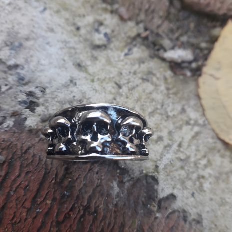 Чоловіче кільце у вигляді черепа, розмір 19-21 мм