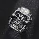 Жіноче чоловіче кільце біжутерія череп хром розмір 18-22 мм Жіноче чоловіче кільце біжутерія череп хром розмір 18-22 мм
