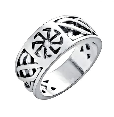 Кільце для чоловіків та жінок, слов'янський оберіг Коврат 19 мм