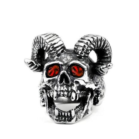 Чоловіче та жіноче кільце біжутерія диявол червоні очі розмір 19-21 Чоловіче та жіноче кільце біжутерія диявол червоні очі розмір 19-21