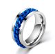 Чоловіче/жіноче кільце-спінер хром синя вставка 18-22 Чоловіче/жіноче кільце-спінер хром синя вставка 18-22