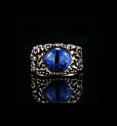 Кільце у формі змії, регульований розмір, синє