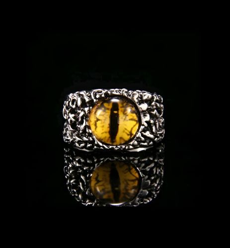 Жіноче чоловіче кільце очей змії жовтий розмір регулюється Жіноче чоловіче кільце очей змії жовтий розмір регулюється