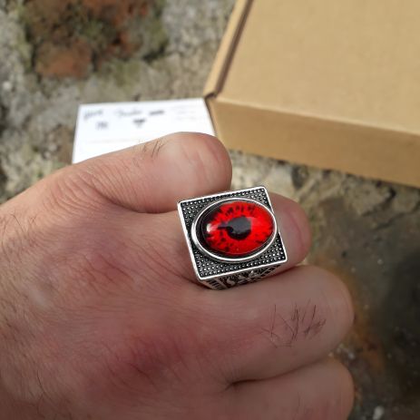 Кільце всевидяче око, розмір 20, червоне, чоловіче жіноче Кільце всевидяче око, розмір 20, червоне, чоловіче жіноче