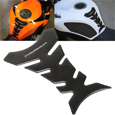 Наклейка чорна риба на бак мотоцикла