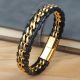 Чоловічий браслет із металевими голд вставками Чоловічий браслет із металевими голд вставками