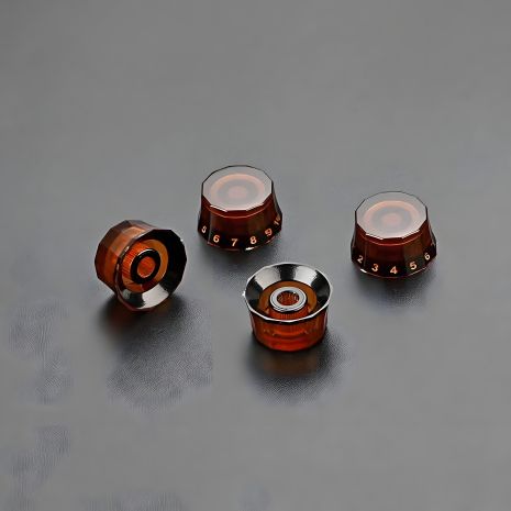 Янтарные ручки для потенциометров электрогитары Gibson PRS Янтарные ручки для потенциометров электрогитары Gibson PRS