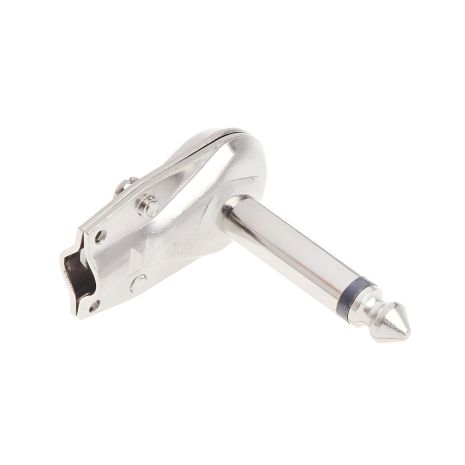 Кутовий MONO джек 6.3 мм для кабелю сірий бюджетний Кутовий MONO джек 6.3 мм для кабелю сірий бюджетний