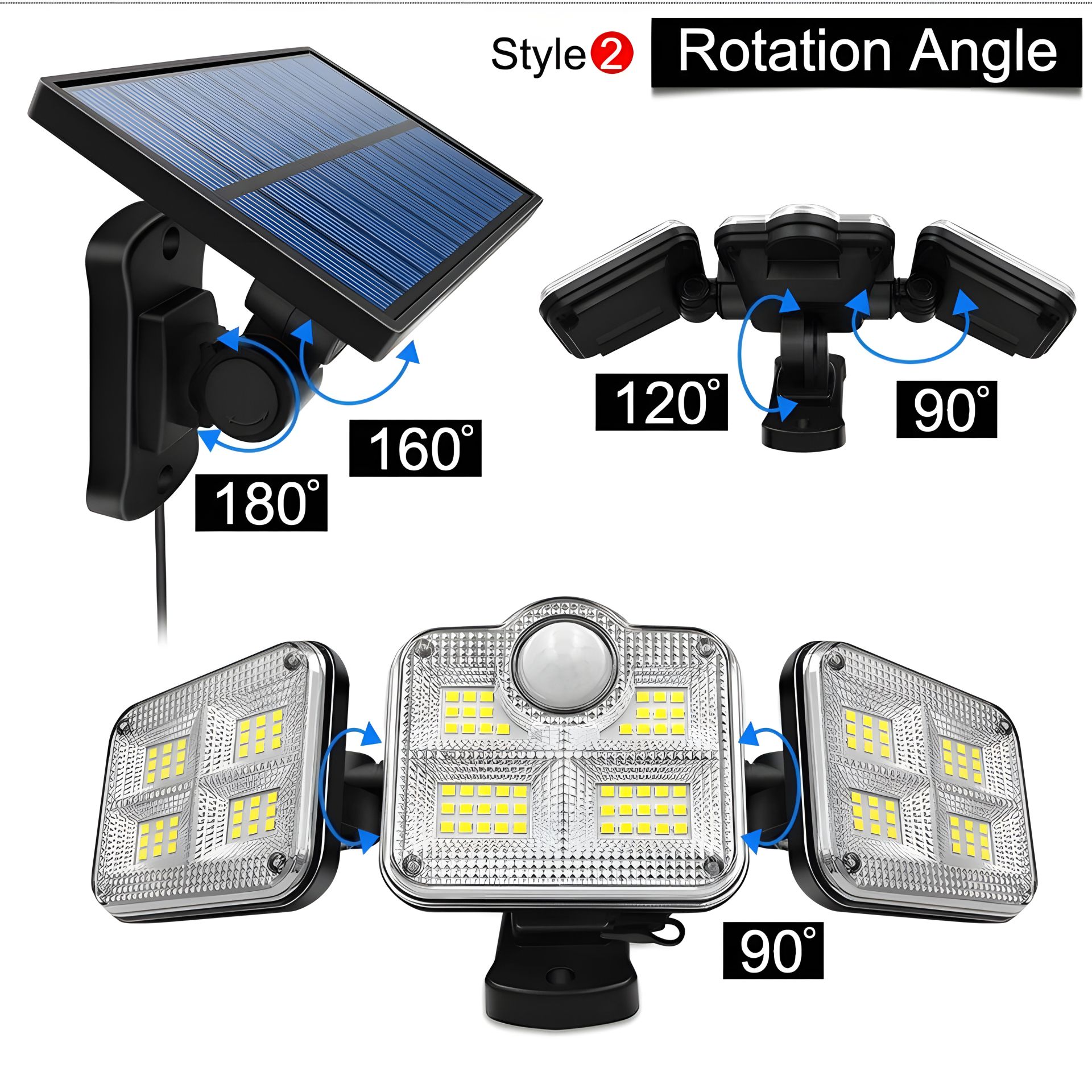 Вуличний сонячний ліхтар світлодіодний сенсор батарея Вуличний сонячний ліхтар світлодіодний сенсор батарея