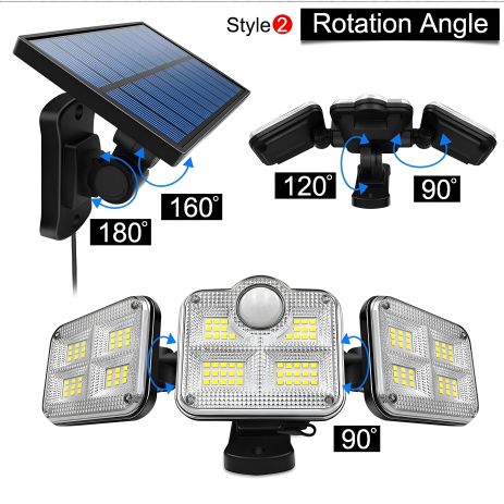 Вуличний сонячний ліхтар світлодіодний сенсор батарея Вуличний сонячний ліхтар світлодіодний сенсор батарея