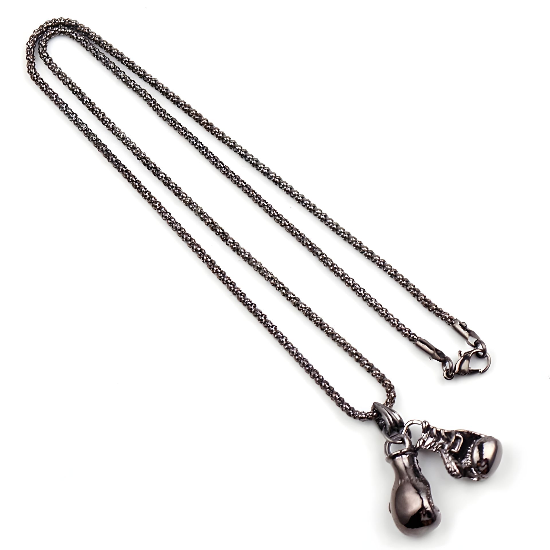 Мужской кулон-цепочка с боксерскими перчатками, спорт бижутерия темный Мужской кулон-цепочка с боксерскими перчатками, спорт бижутерия темный