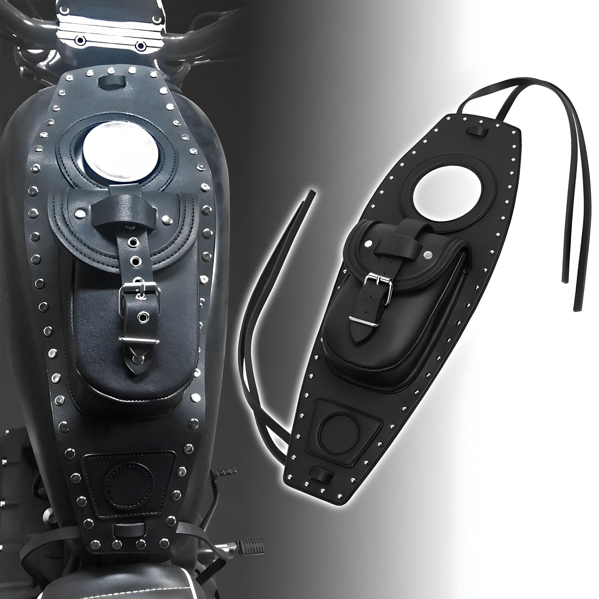 Кожаная защита на бак мотоцикла Кожаная защита на бак мотоцикла