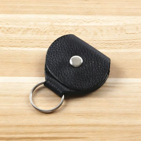 Шкіряний тримач для медіаторів гітари/електрогітари, чорний