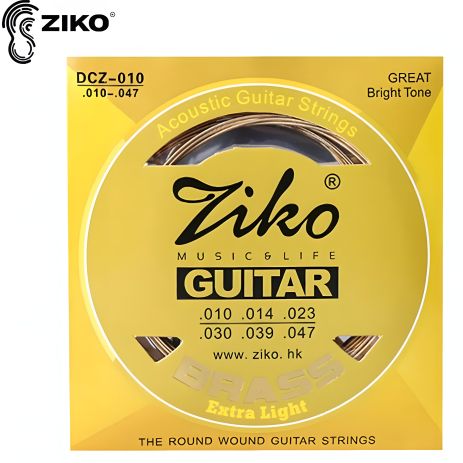 Струни латунні для акустичної гітари Ziko 10-47