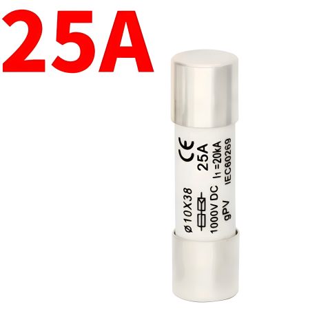 Керамічний запобіжник від короткого замикання в щитову DC 25А Керамічний запобіжник від короткого замикання в щитову DC 25А