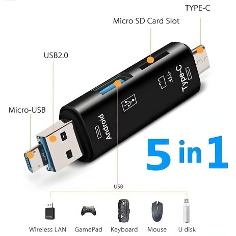 Micro-USB кардридер Android Tupe-C Sd card Slot
