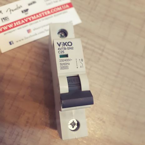 Автоматический выключатель Viko для щитовой AC 25A 1P Автоматический выключатель Viko для щитовой AC 25A 1P