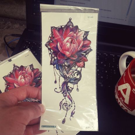 Тату tattoo временное татту наклейка на тело цветок