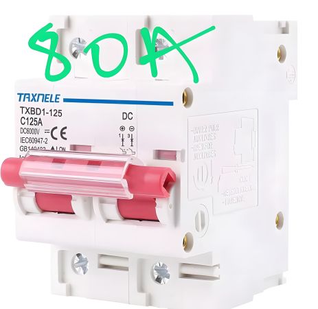 Вимикач автоматичний для сонячних панелей DC 80а