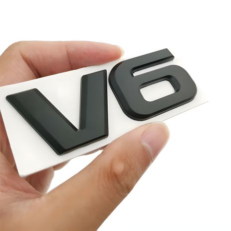 Шильд V6 значек эмблема 6 цилиндров шильдик автомобиля авто черный Шильд V6 значек эмблема 6 цилиндров шильдик автомобиля авто черный