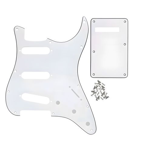 Пікгард SSS і бекплейт білий для електрогітари Fender Stratocaster під Америка