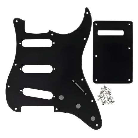 Пикгард и бэкплейт черные для Fender Stratocaster под Американскую гитару