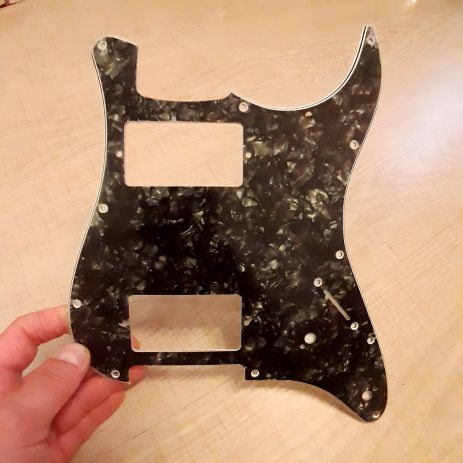 Чорний перламутровий пікгард для електрогітари HH Fender Stratocaster ST China