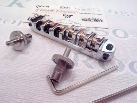 Струнотримач Тюноматик роликовий бридж Saddle Tune-o-matic для Gibson SG Les Paul ХРОМ Струнотримач Тюноматик роликовий бридж Saddle Tune-o-matic для Gibson SG Les Paul ХРОМ