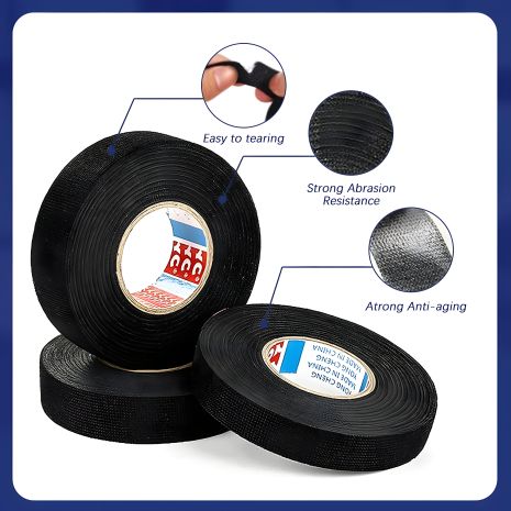 Чорна ізострічка термоізострічка для кабелю 15 метрів 25 мм