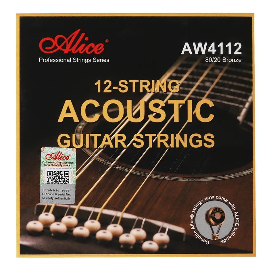 Струни на 12 струнку для акустичної гітари Alice AW4112 012-052 Струни на 12 струнку для акустичної гітари Alice AW4112 012-052