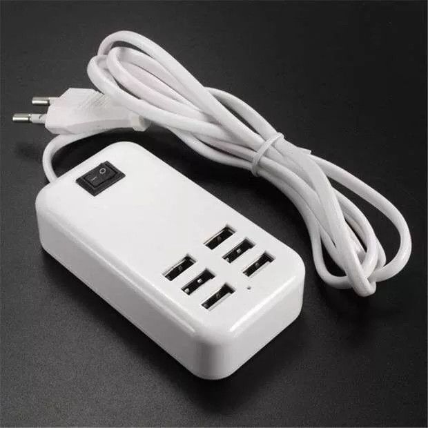 Адаптер блок живлення USB на 6 портів зарядний пристрій 6 а 5 вольтів Адаптер блок живлення USB на 6 портів зарядний пристрій 6 а 5 вольтів