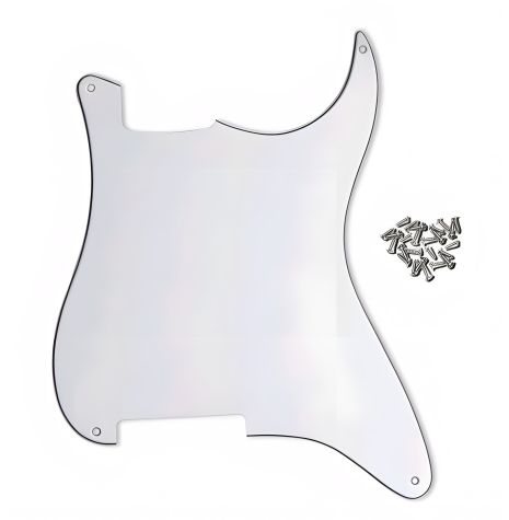 Белый пикгард DIY для электогитары Stratocaster Fleor заготовка