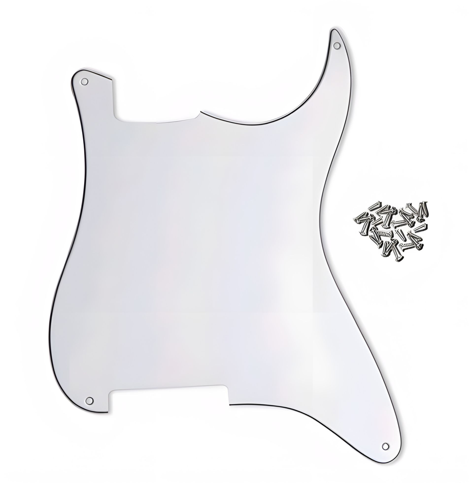 Белый пикгард DIY для электогитары Stratocaster Fleor заготовка Белый пикгард DIY для электогитары Stratocaster Fleor заготовка