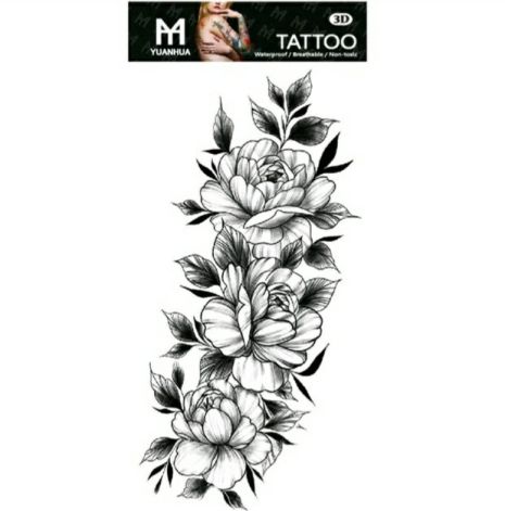 Тату tattoo временное татту наклейка на тело тернистая роза