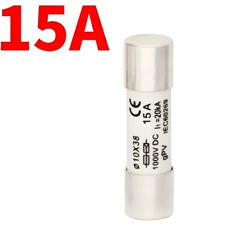 Запобіжник керамічний від короткого замикання в щитову DC 15а Запобіжник керамічний від короткого замикання в щитову DC 15а