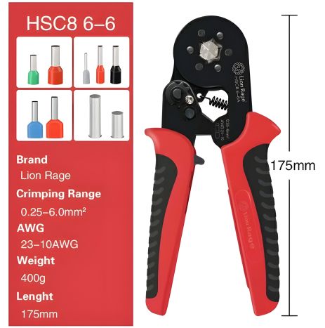 Обтискні кліщі HSC8 6-6A для кабелів, бренд Wozobuy