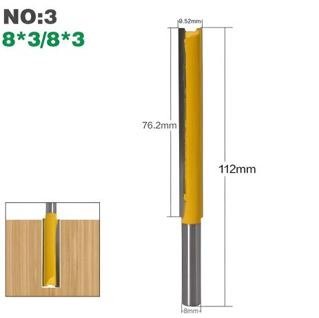 Пазова пряма фреза 76,2 мм для фрезерного верстата d 9,52 мм