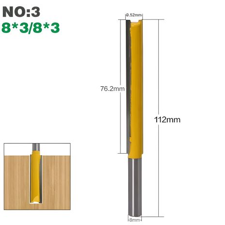 Пазовая прямая фреза 76,2 мм для фрезерного станка d 9,52 мм