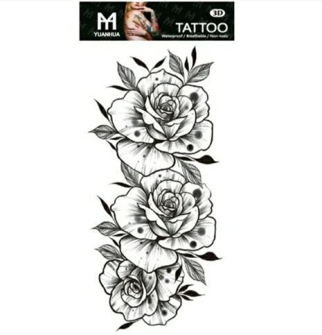 Тату tattoo временное татту наклейка на тело розы