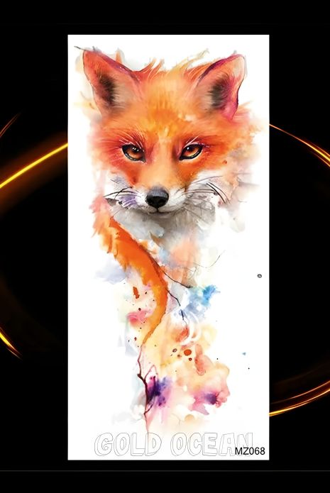Тату tattoo временное татту наклейка на тело лиса Тату tattoo временное татту наклейка на тело лиса